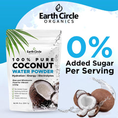 Earth Circle Organics scoop with powder illustrating suggested serving size
