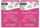 Earth Mama front packaging showing organic raspberry leaf and benefits