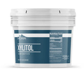 Earthborn Elements xylitol bucket front view showing size and resealable lid for convenience