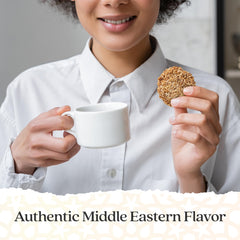 Eastanbul cookie stack next to ruler showing size and portion guidance