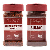 Eastanbul front packaging showing both Aleppo and sumac, conveys authenticity