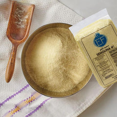Eastern Feast semolina used in cooked pasta and bread demonstrating golden color