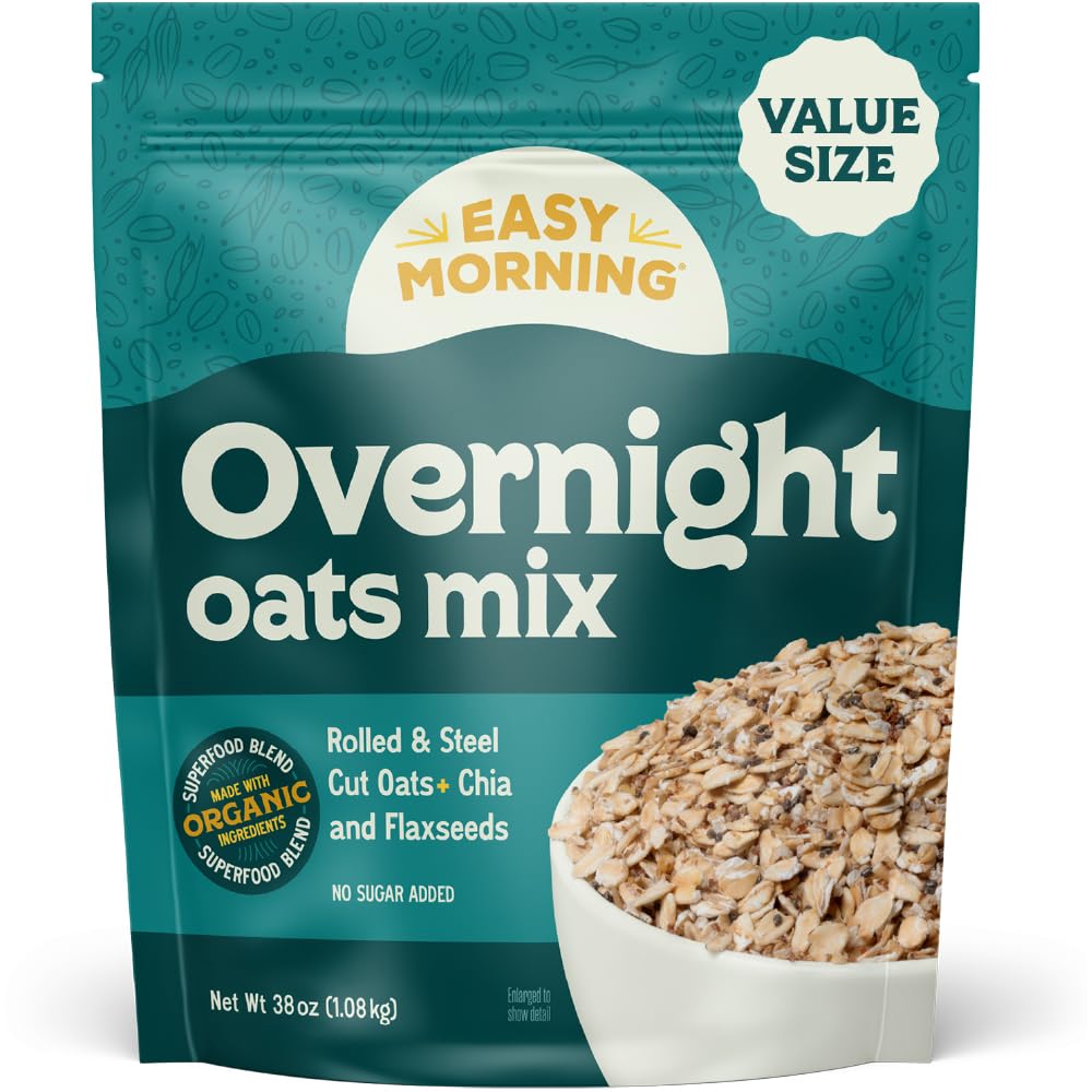 Easy Morning front packaging showing organic gluten-free label and convenience
