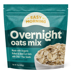 Easy Morning front packaging showing product and organic label, clear benefit