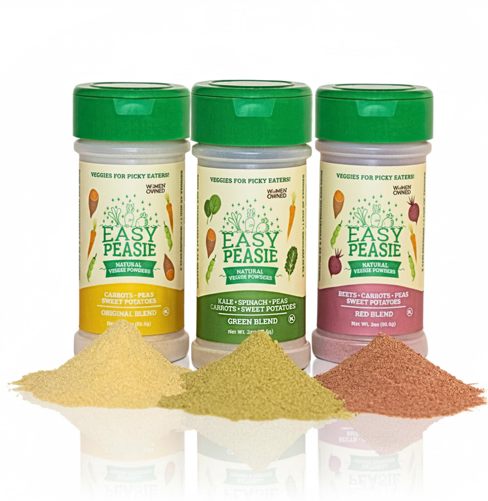 EasyPeasie front packaging 3-pack showing variety and convenience