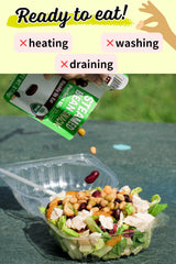 Eat More Beans back label with ingredient list and certifications visible