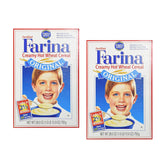 ebaney front packaging of fortified farina two 28 oz boxes showing brand and value