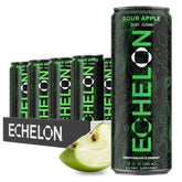 Echelon sour apple front packaging showing can and refreshing appeal