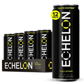 Echelon front can showing yuzu cayenne flavor and bold branding for pre-workout