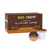 ECO-TASTE front packaging showing 16-count pods and product summary benefit