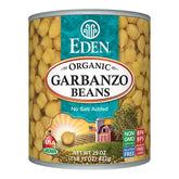 Eden brand front can showing label and organic claims for easy identification and trust