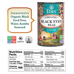 CREATION AND MAINTENANCE OF PURITY IN FOOD can label close-up highlighting organic certification and BPA/BPS-free lining