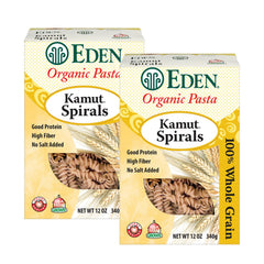 Eden Organic front packaging showing kamut fusilli and brand