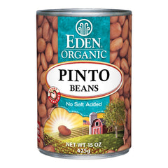 Eden Organic pinto beans served in a bowl demonstrating ready-to-eat convenience