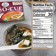 Edward & Sons close-up of tofu and miso granules highlighting natural ingredients
