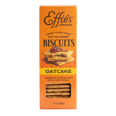 Effie's Homemade front package showing oatcakes and branding for shelf appeal