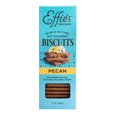 Effie's Homemade box front showing pecan biscuits and inviting presentation