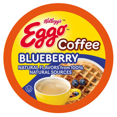 Eggo blueberry waffle front packaging showing 40-count and branding, inspires fruity mornings