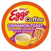 Eggo front packaging showing 40-count pods and cozy cinnamon branding for quick selection