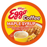 Eggo maple syrup waffle front packaging showing 40-count and sweet flavor benefit