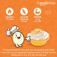 Eggylicious rehydrated yolk in bowl demonstrating creamy texture benefit