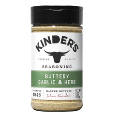 EH95 K Buttery Garlic and Herb front bottle view showing label and benefits