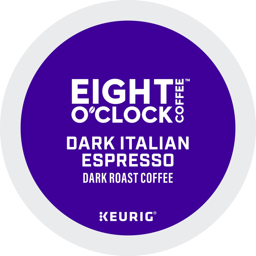 Eight O'Clock Coffee front packaging showing 24 K-Cup pods and bold roast benefit
