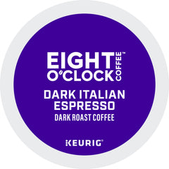 Eight O'Clock Coffee front packaging showing 24 K-Cup pods and bold roast benefit