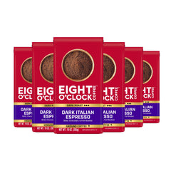 Eight O'Clock Coffee front packaging showing bold chocolate notes and clear label benefit
