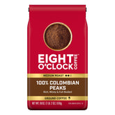 Eight O'Clock Coffee front of bag showing brand and medium roast for clear identification