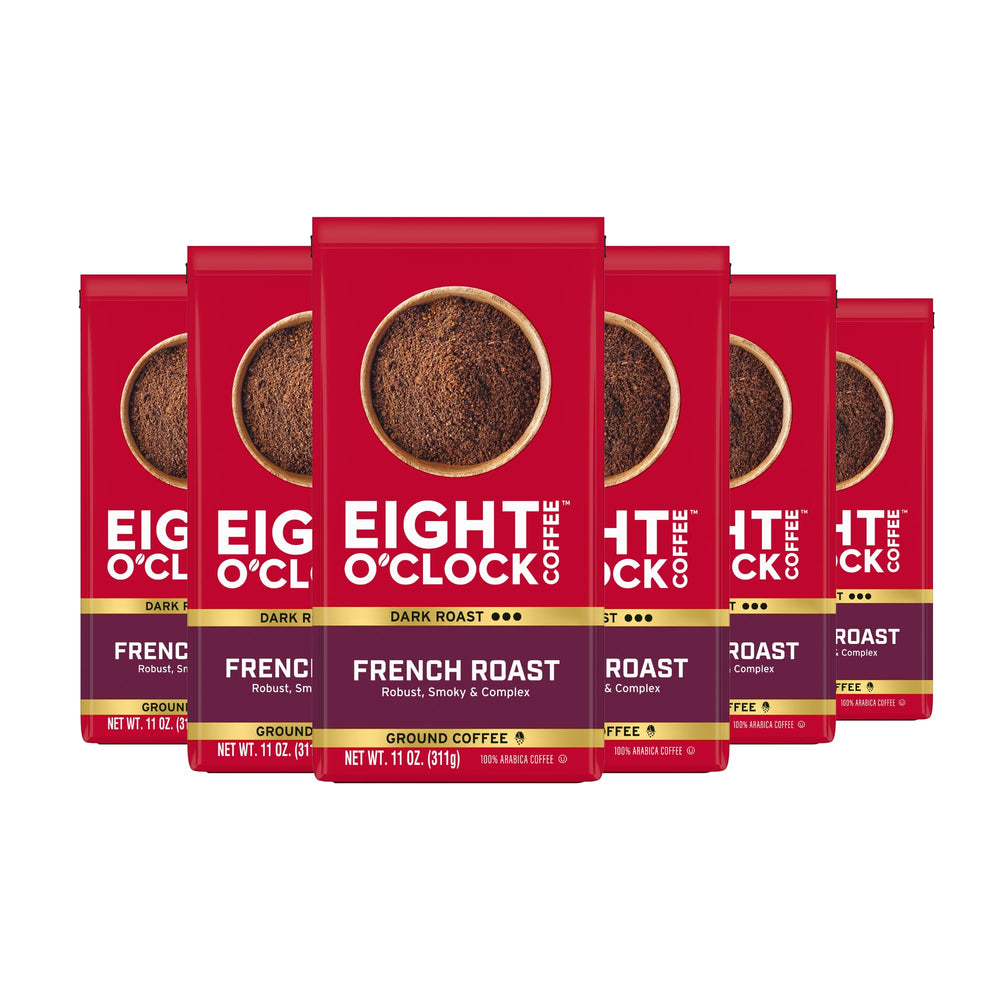 Eight O'Clock Coffee front packaging showing label and roast benefits