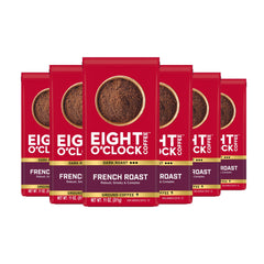 Eight O'Clock Coffee front packaging showing label and roast benefits