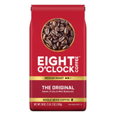 Eight O'Clock Coffee front packaging showing 18 oz bag and clear branding benefit: easy recognition