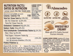 El Almendro crunchy turron close-up with toasted almonds offering satisfying snap