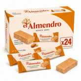 El Almendro front packaging showing 24-bar box and Spanish nougat appeal