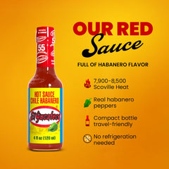 El Yucateco being poured over a taco to add spicy, fruity heat and freshness