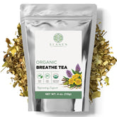Elanen Naturals front packaging showing organic breathe tea for clarity