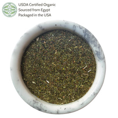 Elanen Naturals close-up of cut spearmint leaves showing vibrant color and aroma