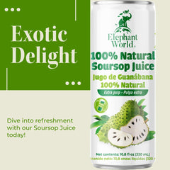 Elephant World bottle held in hand showing 10.8 oz single-serve scale
