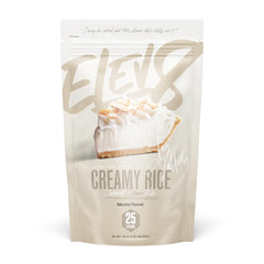 Elev8 Creamy Rice front packaging showing coconut flavor and benefits
