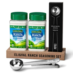 ELI&VAL front packaging showing two 16 oz Hidden Valley containers, ideal for stock-up