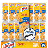 ELI&VAL front packaging of 40-count Lance Toasty box showing convenience and value