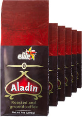 ELITE Aladin front packaging vacuum-sealed bag showing brand and Turkish coffee benefit