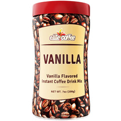 ELITE pouring vanilla instant coffee into cup for quick enjoyment