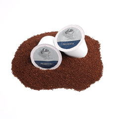 ELLIS COFFEE close-up of a single pod highlighting pod construction and consistent extraction benefit