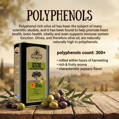 Ellora Farms close-up of Koroneiki olive oil surface highlighting freshness