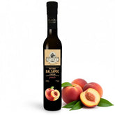 Ellora Farms bottle front packaging showing peach balsamic and award