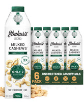 Elmhurst front packaging 32oz cashew milk showing label and volume benefit