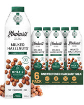 Elmhurst milked hazelnuts front packaging shows brand and clean-label benefits