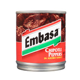 Embasa front packaging showing 7 oz can and smoky flavor benefit